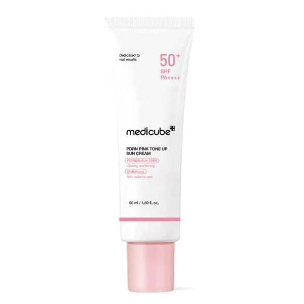 1-132 ضد آفتاب پی دی آر ان تون آپ مدی کیوب Medicube Pdrn Pink Tone Up Sun Cream 50Ml - Image 1
