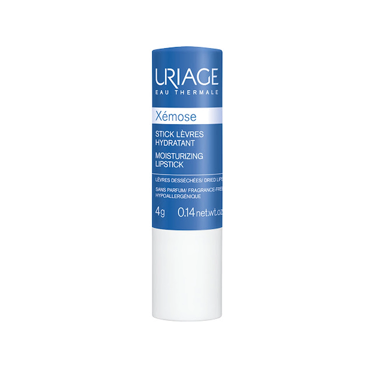 uriage-xemose-moisturizing-lipstick-blue بالم لب گزموز اوریاژ | مناسب لب های خشک و ترک دار - Image 1