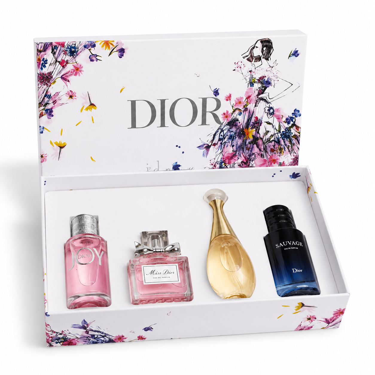 7f0e28c4-d7a3-410b-ba35-aa4d2e705d5c ست هدیه ۴ عددی عطر دیور (Dior) مدل Miniature Collection – شامل ساواج، جادور، میس دیور و جوی - Image 1