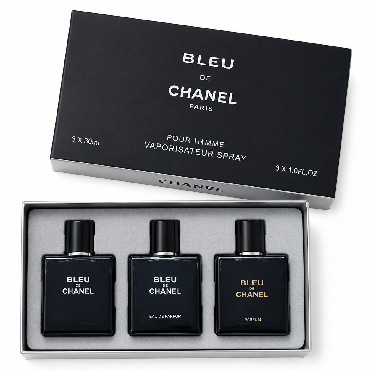 ac1a960e-5af1-487f-b93e-447028417070 ست ۳ عددی عطر مردانه بلو شنل (Bleu de Chanel) مدل ۳ - Image 1