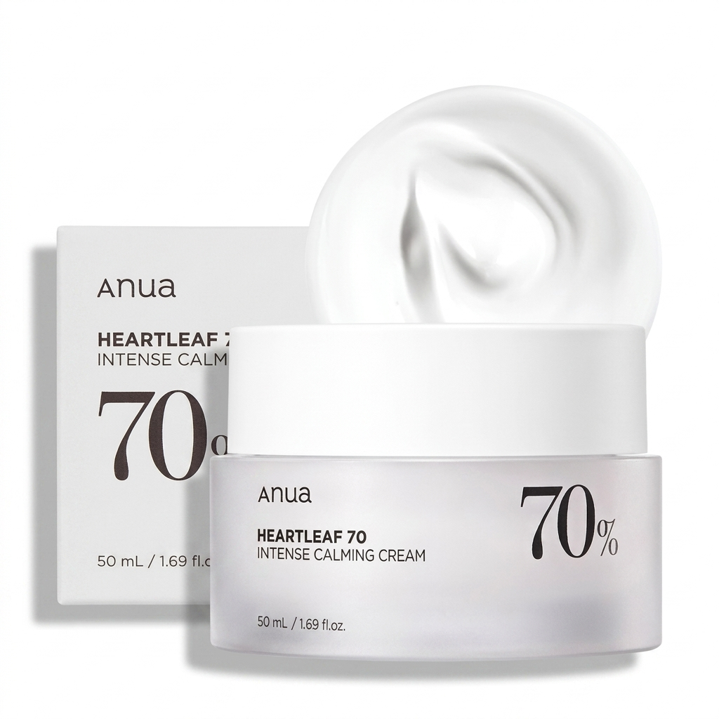 bfb9b210-9cd2-454b-8000-c6d0a3fc76b8 کرم آبرسان و تسکیندهنده Anua Heartleaf 70 Intense Calming Cream - Image 1