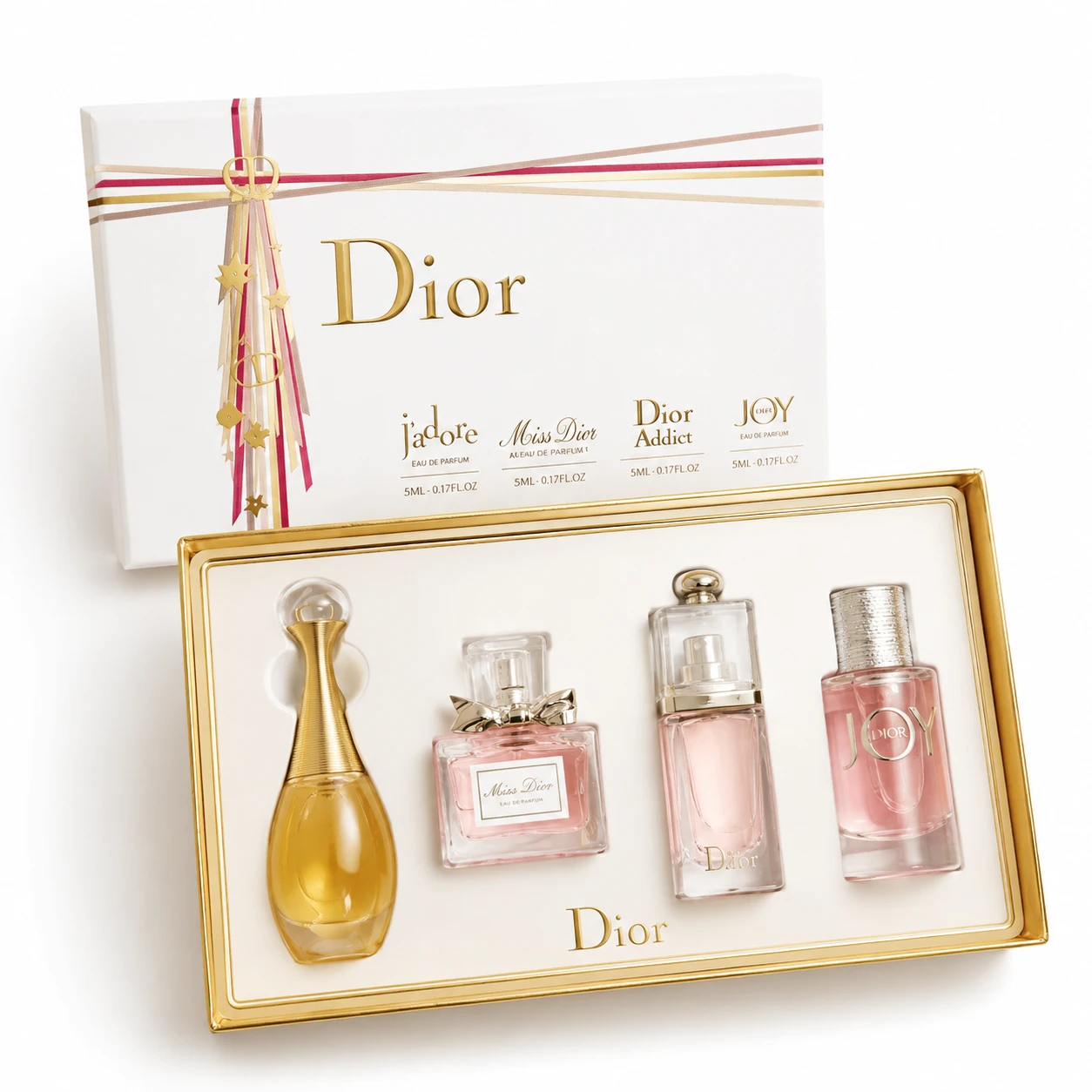 c32695a4-082e-49be-8579-9e89b6ee9469 ست ۴ عددی عطر زنانه دیور (Dior) مدل Miniature Collection – شامل J’adore، Miss Dior، Dior Addict و Joy - Image 1